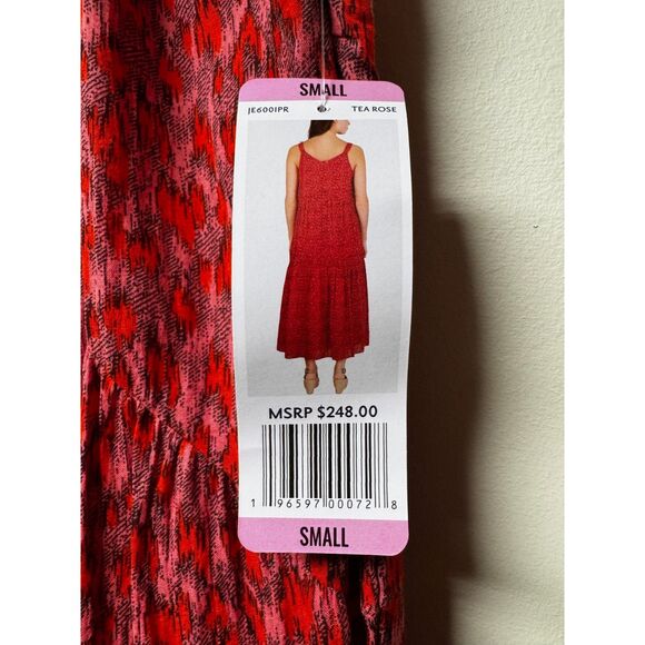 NWT - JOIE Abstract Print Maxi Dress, Tea Rose, Fully Lined, Sz S - Picture 6 of 10